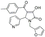 1-(2-FURYLMETHYL)-3-HYDROXY-4-(4-METHYLBENZOYL)-5-PYRIDIN-3-YL-1,5-DIHYDRO-2H-PYRROL-2-ONE 结构式