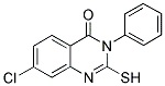 7-CHLORO-2-MERCAPTO-3-PHENYL-3H-QUINAZOLIN-4-ONE 结构式