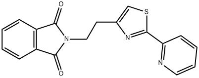 2-(2-[2-(2-PYRIDINYL)-1,3-THIAZOL-4-YL]ETHYL)-1H-ISOINDOLE-1,3(2H)-DIONE 结构式