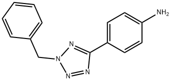 4-(2-苄基-2H-四唑-5-基)苯胺 结构式