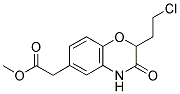 [2-(2-CHLORO-ETHYL)-3-OXO-3,4-DIHYDRO-2H-BENZO[1,4]OXAZIN-6-YL]-ACETIC ACID METHYL ESTER 结构式