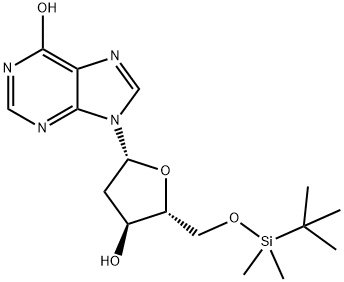 5'-O-叔丁基二甲基硅烷-2'-脱氧肌苷 结构式