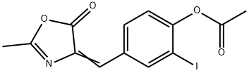 4-(4-ACETOXY-3-IODOBENZAL)-2-METHYL-5-OXAZOLONE 结构式