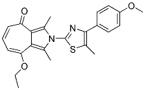 (5Z,7E)-8-ETHOXY-2-(4-(4-METHOXYPHENYL)-5-METHYLTHIAZOL-2-YL)-1,3-DIMETHYLCYCLOHEPTA[C]PYRROL-4(2H)-ONE 结构式