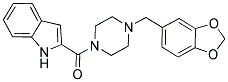 4-(BENZO[D]1,3-DIOXOLAN-5-YLMETHYL)PIPERAZINYL INDOL-2-YL KETONE 结构式