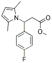 METHYL 3-(2,5-DIMETHYL-1H-PYRROL-1-YL)-3-(4-FLUOROPHENYL)PROPANOATE 结构式