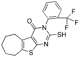 2-MERCAPTO-3-(2-TRIFLUOROMETHYL-PHENYL)-3,5,6,7,8,9-HEXAHYDRO-10-THIA-1,3-DIAZA-BENZO[A]AZULEN-4-ONE 结构式