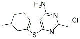 2-(CHLOROMETHYL)-7-METHYL-5,6,7,8-TETRAHYDRO[1]BENZOTHIENO[2,3-D]PYRIMIDIN-4-AMINE 结构式