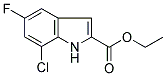 ETHYL-5-FLUORO-7-CHLORO-INDOLE-2-CARBOXYLATE 结构式