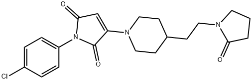 1-(4-CHLOROPHENYL)-3-(4-(2-(2-OXOPYRROLIDIN-1-YL)ETHYL)PIPERIDIN-1-YL)-1H-PYRROLE-2,5-DIONE 结构式