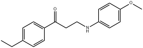 1-(4-ETHYLPHENYL)-3-(4-METHOXYANILINO)-1-PROPANONE 结构式