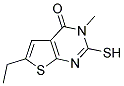 6-ETHYL-2-MERCAPTO-3-METHYL-3H-THIENO[2,3-D]PYRIMIDIN-4-ONE 结构式