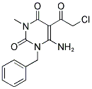 6-AMINO-1-BENZYL-5-(2-CHLORO-ACETYL)-3-METHYL-1H-PYRIMIDINE-2,4-DIONE 结构式