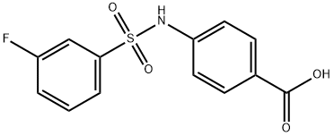 4-((3-FLUOROPHENYL)SULFONAMIDO)BENZOIC ACID 结构式