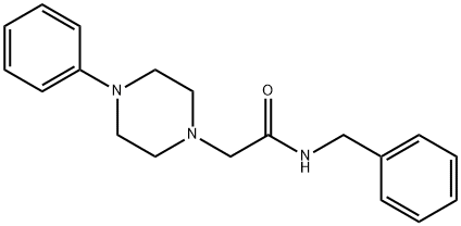 N-苄基-2-(4-苯基哌嗪-1-基)乙酰胺 结构式