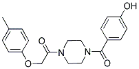 4-((4-[(4-METHYLPHENOXY)ACETYL]PIPERAZIN-1-YL)CARBONYL)PHENOL 结构式