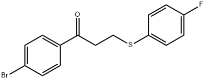 1-(4-溴苯基)-3-((4-氟苯基)硫代)丙-1-酮 结构式