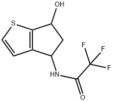 2,2,2-TRIFLUORO-N-(6-HYDROXY-5,6-DIHYDRO-4H-CYCLOPENTA[B]THIOPHEN-4-YL)ACETAMIDE 结构式