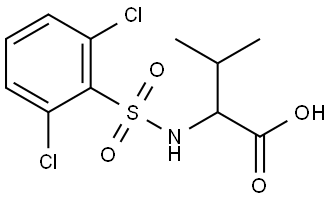 ((2,6-DICHLOROPHENYL)SULFONYL)VALINE 结构式