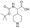 2-(BOC-氨基)-2-(4-哌啶基)乙酸 结构式