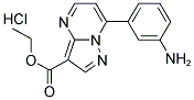 7-(3-AMINO-PHENYL)-PYRAZOLO[1,5-A]PYRIMIDINE-3-CARBOXYLIC ACID ETHYL ESTER HYDROCHLORIDE 结构式