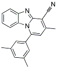 1-(3,5-DIMETHYLPHENYL)-3-METHYLPYRIDO[1,2-A]BENZIMIDAZOLE-4-CARBONITRILE 结构式