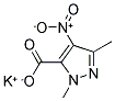 POTASSIUM 2,5-DIMETHYL-4-NITRO-2H-PYRAZOLE-3-CARBOXYLATE 结构式