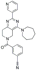 3-(4-AZEPAN-1-YL-2-PYRIDIN-3-YL-7,8-DIHYDRO-5H-PYRIDO[4,3-D]PYRIMIDINE-6-CARBONYL)-BENZONITRILE 结构式