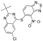 2-TERT-BUTYL-6-CHLORO-4-[(4-NITRO-2,1,3-BENZOTHIADIAZOL-5-YL)THIO]QUINAZOLINE 结构式