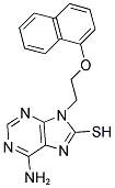 6-AMINO-9-[2-(1-NAPHTHYLOXY)ETHYL]-9H-PURINE-8-THIOL 结构式
