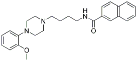 N-[4-[4-(2-甲氧基苯基)-1-哌嗪基]丁基]-2-萘甲酰胺单盐酸盐 结构式