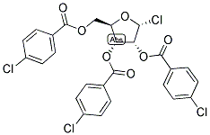 CHLORO 2,3,5-TRI-O-P-CHLOROBENZOYL-A-D-RIBOFURANOSIDE 结构式