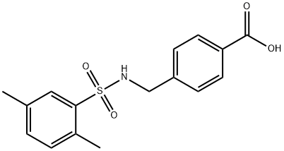 4-(2,5-二甲基苯基磺酰胺甲基)苯甲酸 结构式