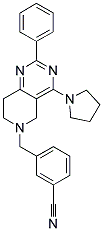 3-(2-PHENYL-4-PYRROLIDIN-1-YL-7,8-DIHYDRO-5H-PYRIDO[4,3-D]PYRIMIDIN-6-YLMETHYL)-BENZONITRILE 结构式