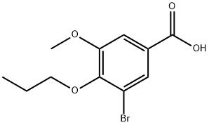 3-溴-5-甲氧基-4-丙氧基-苯甲酸 结构式