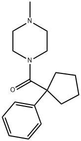 4-Methylpiperazinyl phenylcyclopentyl ketone 结构式