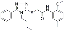 2-[(4-Butyl-5-phenyl-4H-1,2,4-triazol-3-yl)sulfanyl]-N-(2-methoxy-5-methylphenyl)acetamide 结构式