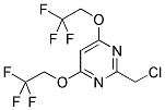 4,6-BIS(2,2,2-(TRIFLUOROETHOXY)PYRIMIDIN-2-YL)METHYLCHLORIDE 结构式