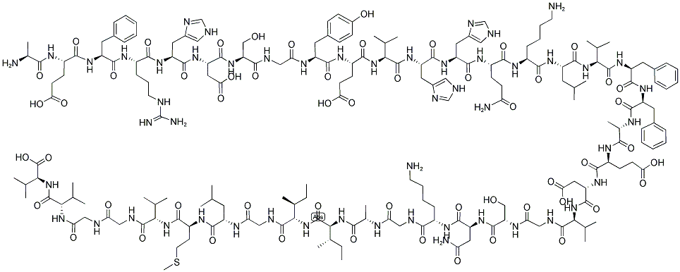 BETA- AMYLOID (2-40) 结构式