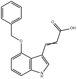 3-(4-BENZYLOXY-1H-INDOL-3-YL)-ACRYLIC ACID 结构式