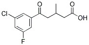 5-(3-CHLORO-5-FLUOROPHENYL)-3-METHYL-5-OXOVALERIC ACID 结构式