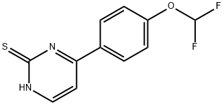 4-(4-(二氟甲氧基)苯基)嘧啶-2-硫醇 结构式
