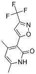 4,6-DIMETHYL-3-[3-(TRIFLUOROMETHYL)ISOXAZOL-5-YL]PYRIDIN-2(1H)-ONE 结构式