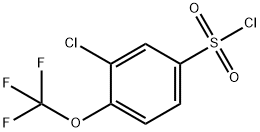 3-氯-4-三氟甲氧基苯磺酰氯 结构式