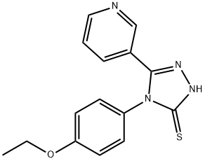 4-(4-乙氧基苯基)-5-(吡啶-3-基)-4H-1,2,4-三唑-3-硫醇 结构式