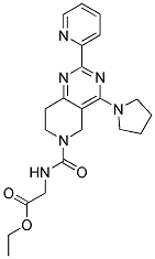 [(2-PYRIDIN-2-YL-4-PYRROLIDIN-1-YL-7,8-DIHYDRO-5H-PYRIDO[4,3-D]PYRIMIDINE-6-CARBONYL)-AMINO]-ACETIC ACID ETHYL ESTER 结构式