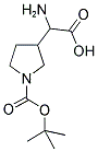 3-(AMINO-CARBOXY-METHYL)-PYRROLIDINE-1-CARBOXYLIC ACID TERT-BUTYL ESTER 结构式