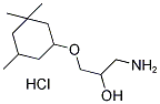 1-AMINO-3-[(3,3,5-TRIMETHYLCYCLOHEXYL)OXY]PROPAN-2-OL HYDROCHLORIDE 结构式