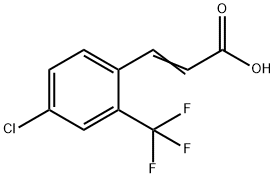 (E)-3-(4-氯-2-(三氟甲基)苯基)丙烯酸 结构式