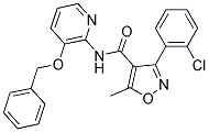 (3-(2-Chlorophenyl)-5-methylisoxazol-4-yl)-N-(3-(phenylmethoxy)(2-pyridyl))formamide 结构式